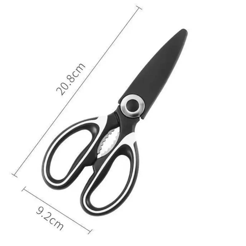 Multifunktionell kökssax plasthandtag rostfritt stål sax kök tijeras de cocina kycklingbenssax