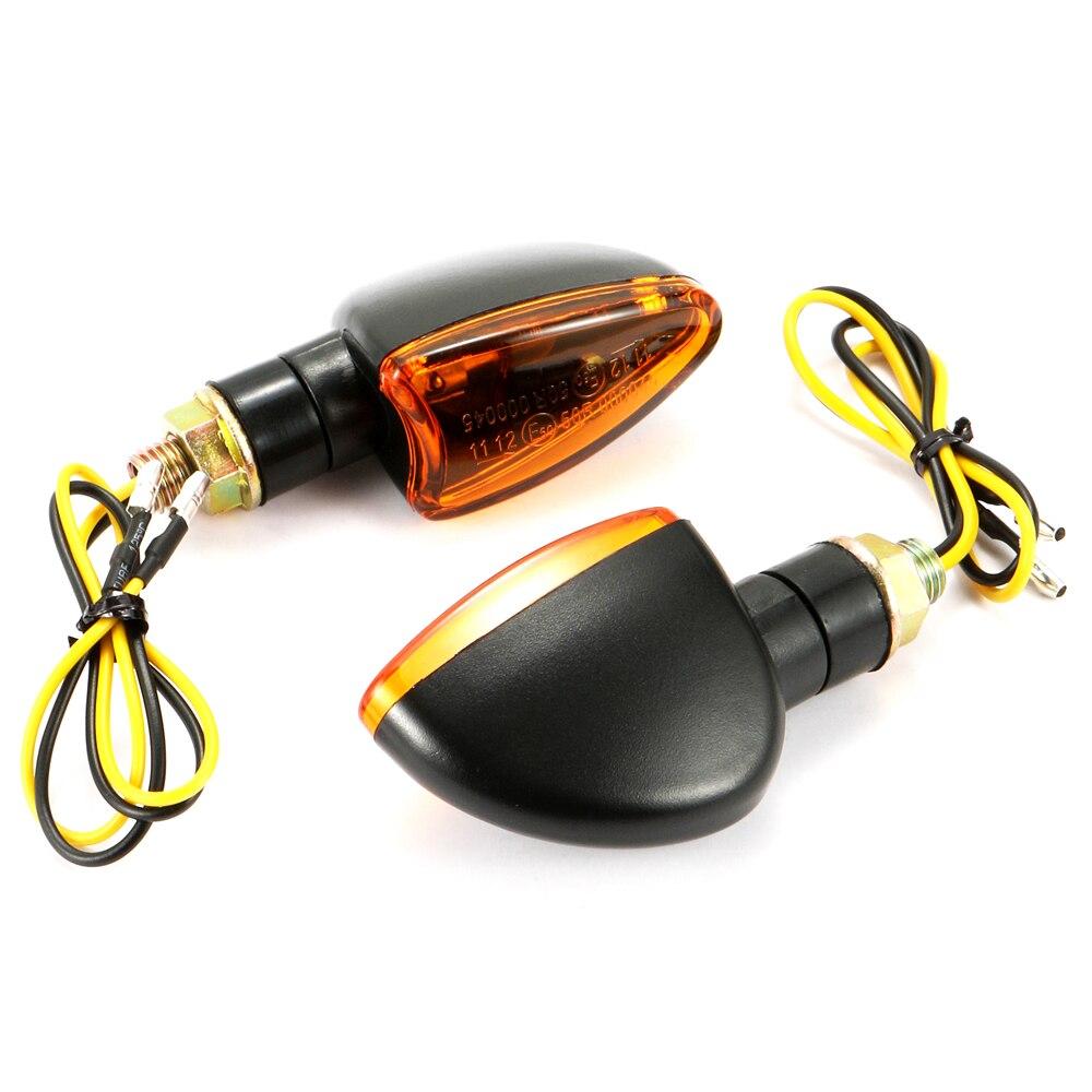 2 Pcs Universal Motorcycle Turn Signal Indicators Light Amber Flashers Lighting Motorbike Lamp Super Bright Custom Tail Light