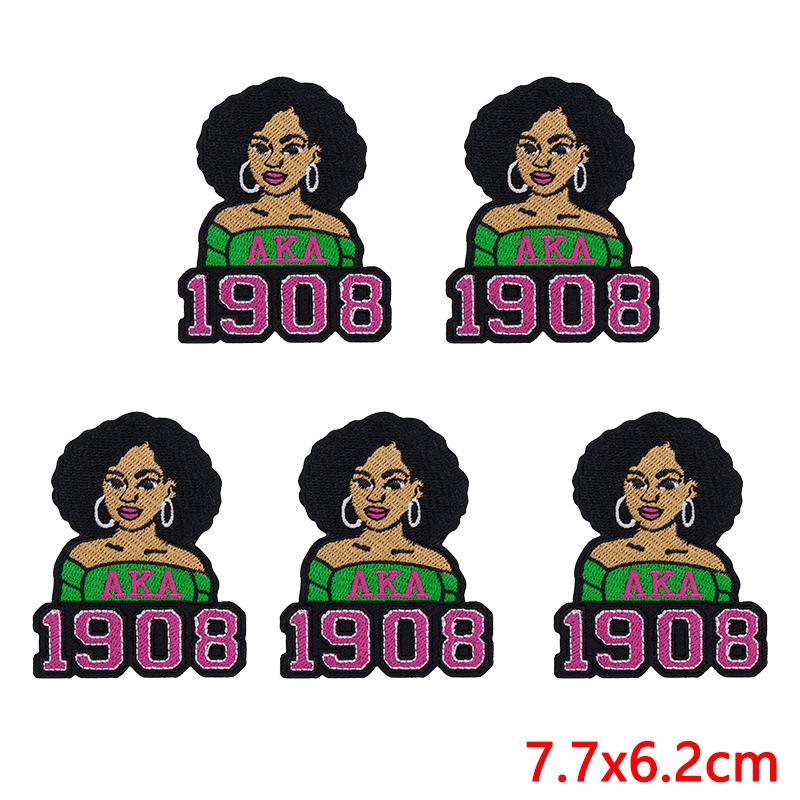 10PCS Fashion Black Girl Embroidered Patch Iron On Patches For Clothing Black Girl Magic Patches For Clothes Jackets Sewing DIY