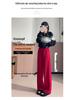 Women's High-Waist Fleece-Lined Wide-Leg Slimming Pants - Autumn/Winter 2025 Style