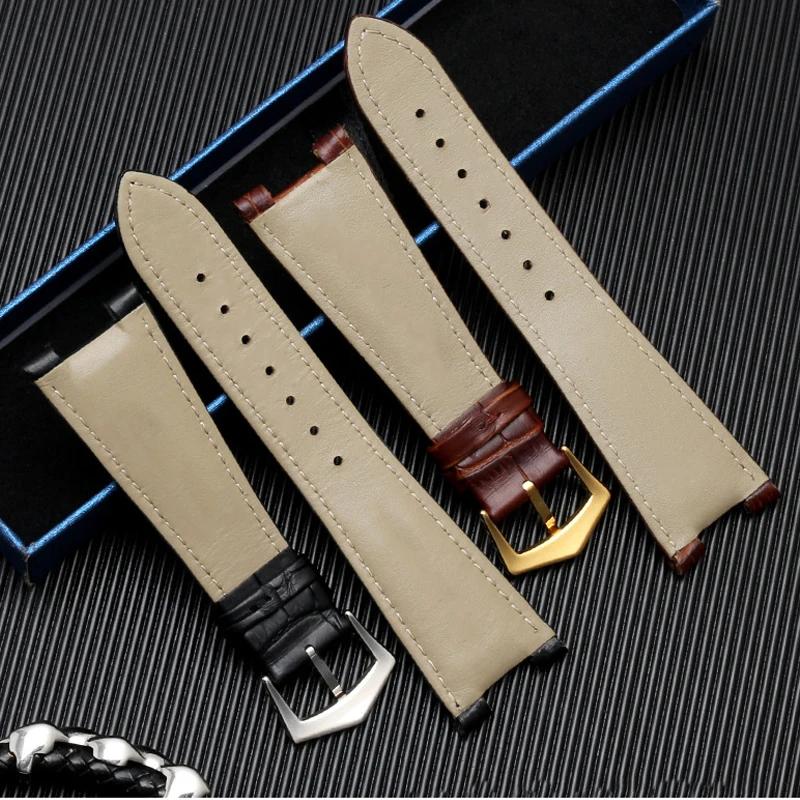 Watch Accessories Leather Strap for Patek Philippe 5711 5712G Nautilus Watch Men's and Women's Concave Convex Mouth Strap25x12mm