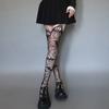 Gothic Fledermaus Muster Lange Sexy Netzstrümpfe Punk Frauen Harajuku Alternative Mesh Strumpfhosen Oberschenkel Hohe Strumpfwaren Halloween