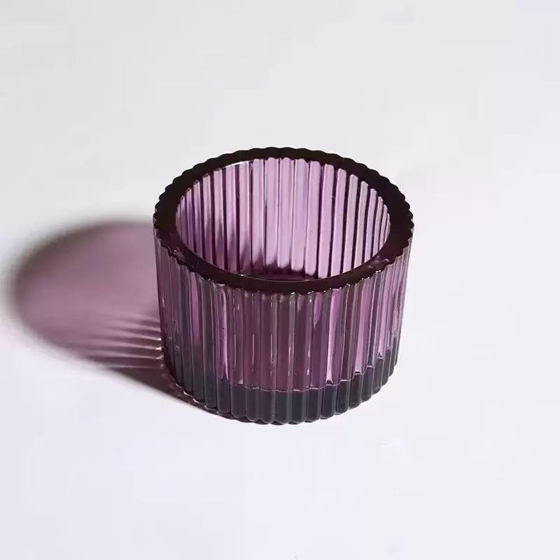 Transparent Fine-Textured Glass Candle Holder - Aroma Cup for Home Decoration