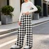 Fashion Girls' Flannel Warm Loose Striped Printed Pants