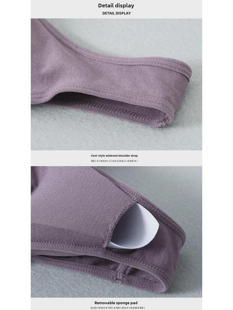 Mom’s Vest-Style Cotton Bra: No Underwire, Large Size, Ideal for Middle-Aged & Elderly Women, Sports Design, Supportive & Comfortable Fit.