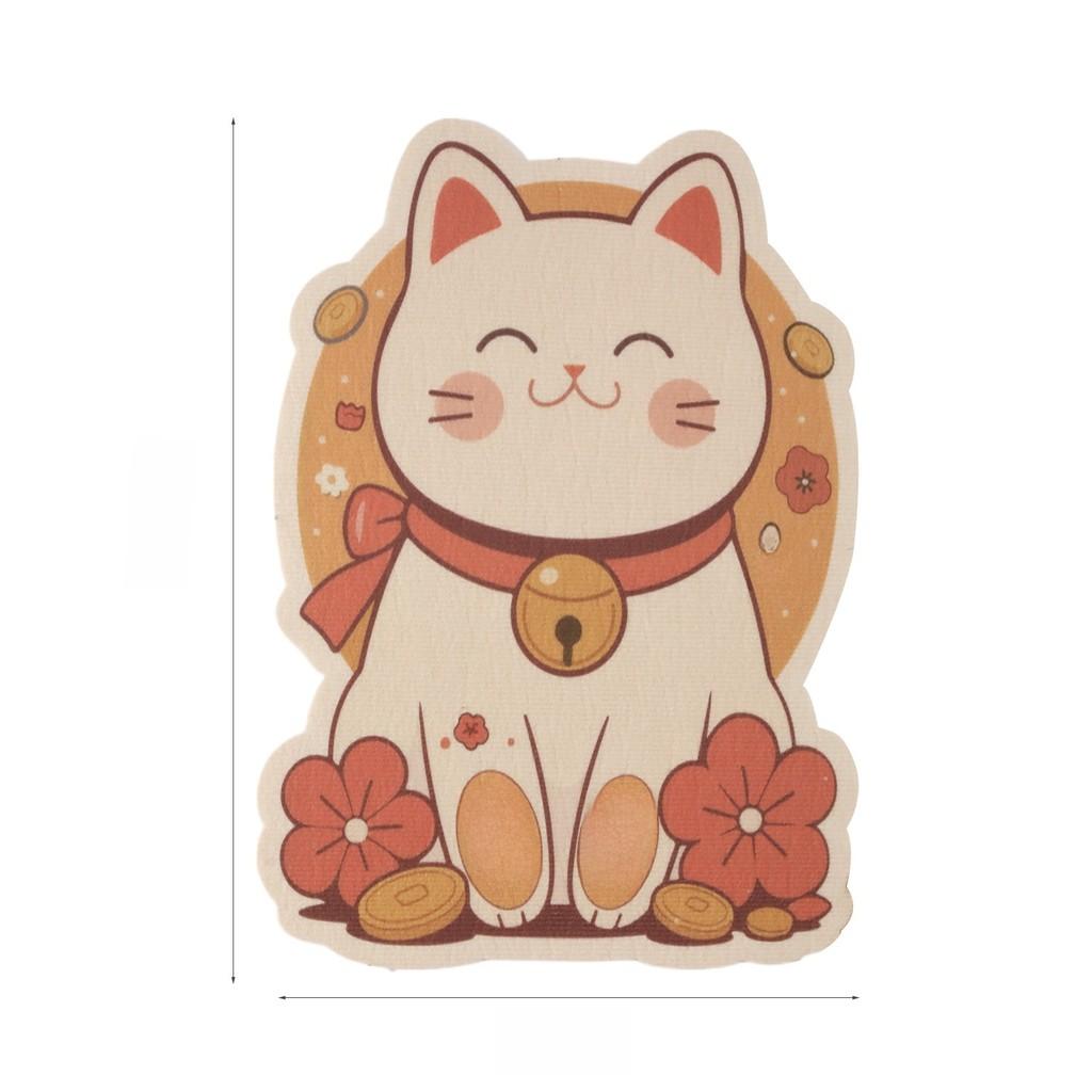 Cartoon Cat Wall Art With Scratchboard And Wearresistant Polyester For Indoor Cats