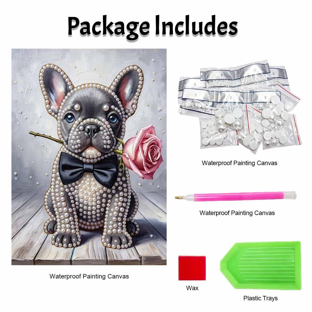 French Bulldog pearl painting handmade diy pearl art painting stickers home decoration gifts