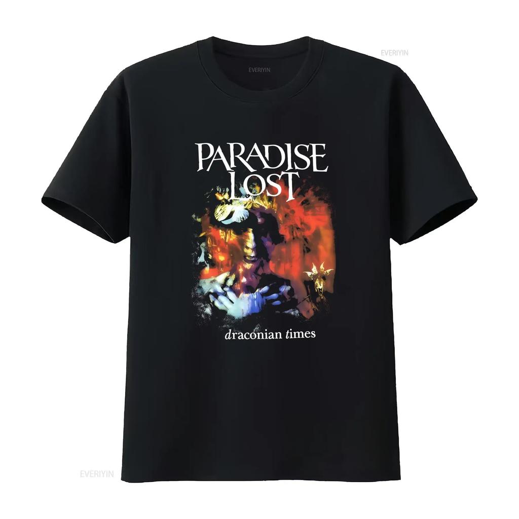 Paradise Lost Draconian Times Maglietta della Band Per i Fan Tutte le Taglie Disponibili vintage Lavata Morbida Top Per l'Uso Quotidiano Comodo