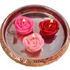 1 Set Banquet Romantic Scented Elegant Rose Mini-Sized Candles Fragrant Handmade Floating Wedding Ambiance-Boosting