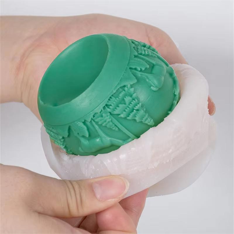 Christmas Ball Aromatherapy Candle Soap Mould Rose Flower Cake Decoration Scented Candle Mold Soap Mould Craft Baking Tools