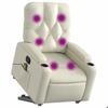 VidaXL Reclining Massage Armchair Cream Faux Leather 3204780
