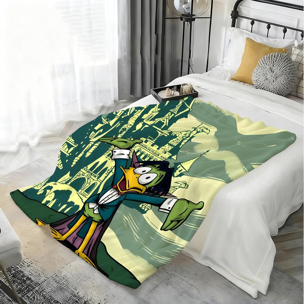 Cartoon C-Count Duckula Throw Lightweight 240g Flannel Blanket Soft Skin-friendly for Summer Cooling 75cmx90cm