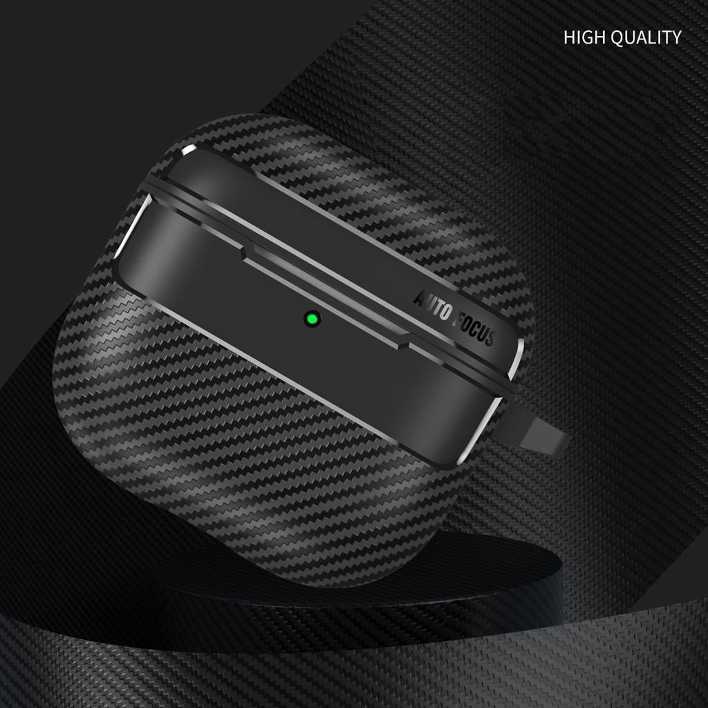 Business Carbon Fiber Pattern Earphone Accessories For Airpods 1 2 3 4 Protective Cover Suitable For Airpods Pro/Pro2/Pro3