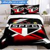 3PCS Spfc Team Crest Design Printed Soft Bedding Set,Including 1pc Duvet Cover And 2pcs Pillowcases Perfect for Bedroom, Dormitory, Fan Gift