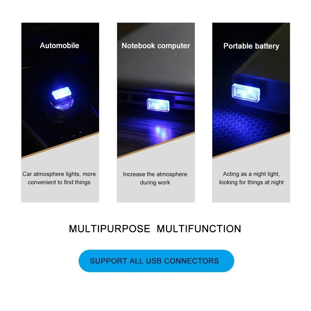 Mini USB LED Car Light - Auto Interior USB Atmosphere Light, Plug and Play Decor Lamp, Emergency Lighting, Stonego USB Lamp