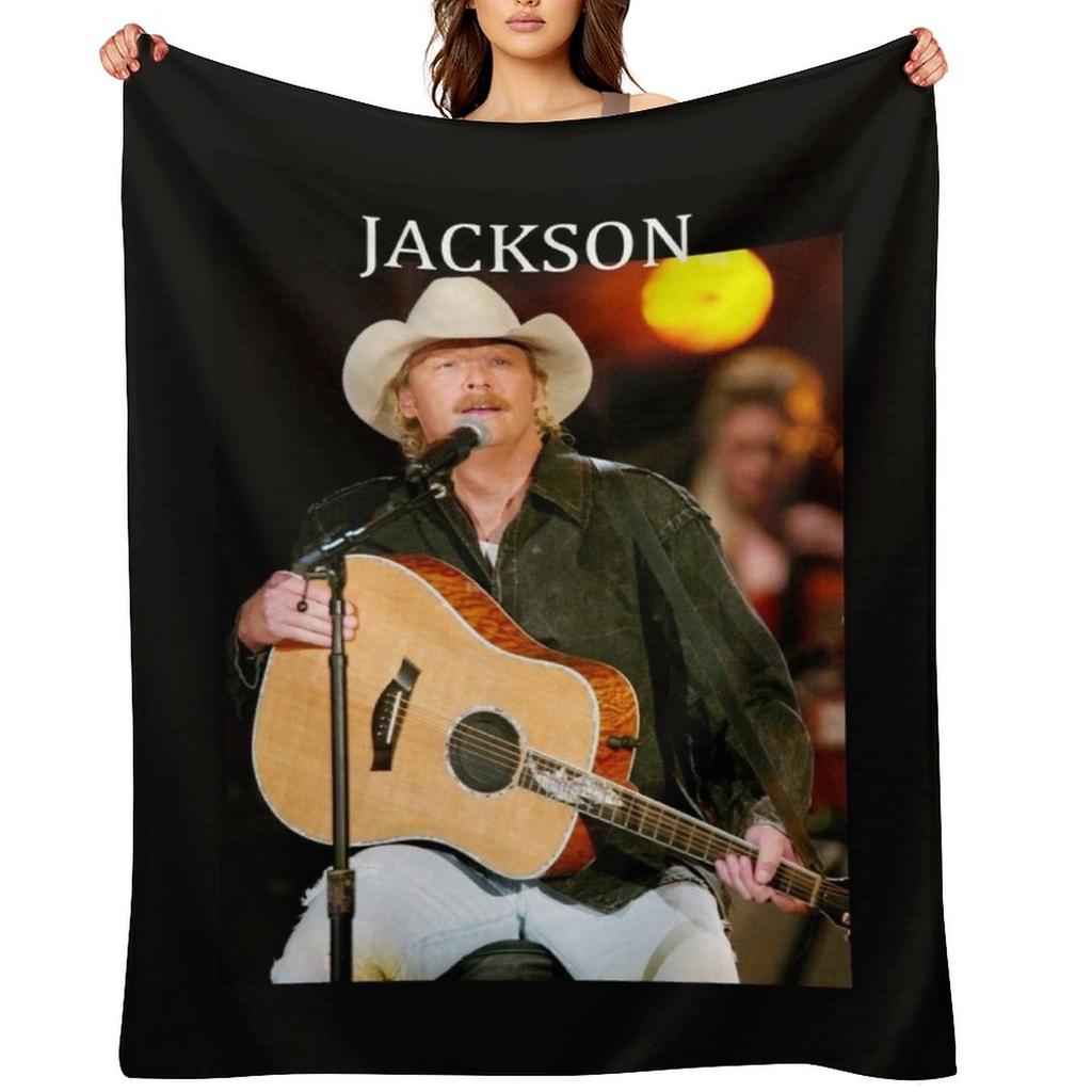 ALAN JACKSON Throw Blanket Soft Big for sofa Weighted Soft Plush Plaid Blankets