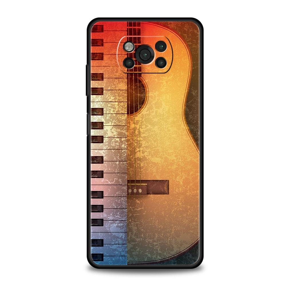 Music Instrument Guitar Piano Phone Case For Xiaomi Mi Poco X3 NFC M3 F4 F3 M4 X4 5G Note 10 12 Lite 11 11T 13 12T Pro 9T Cover