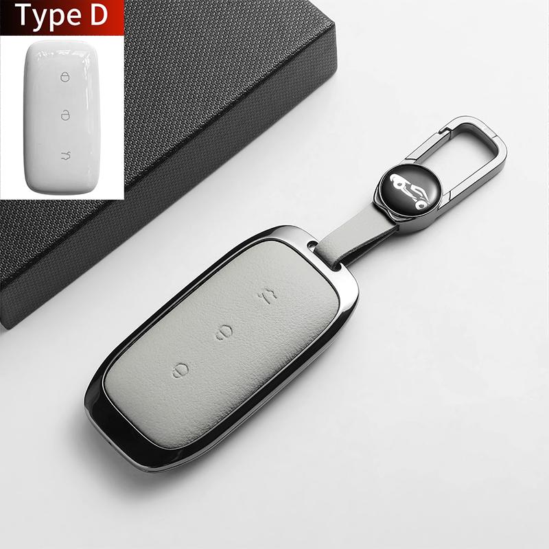 For Geely Coolray X6 Atlas Monjaro Tugella Geometry C Emgrand Global Kulrey Hawk GX7 Okavango Leather Metal Car Key Case Cover
