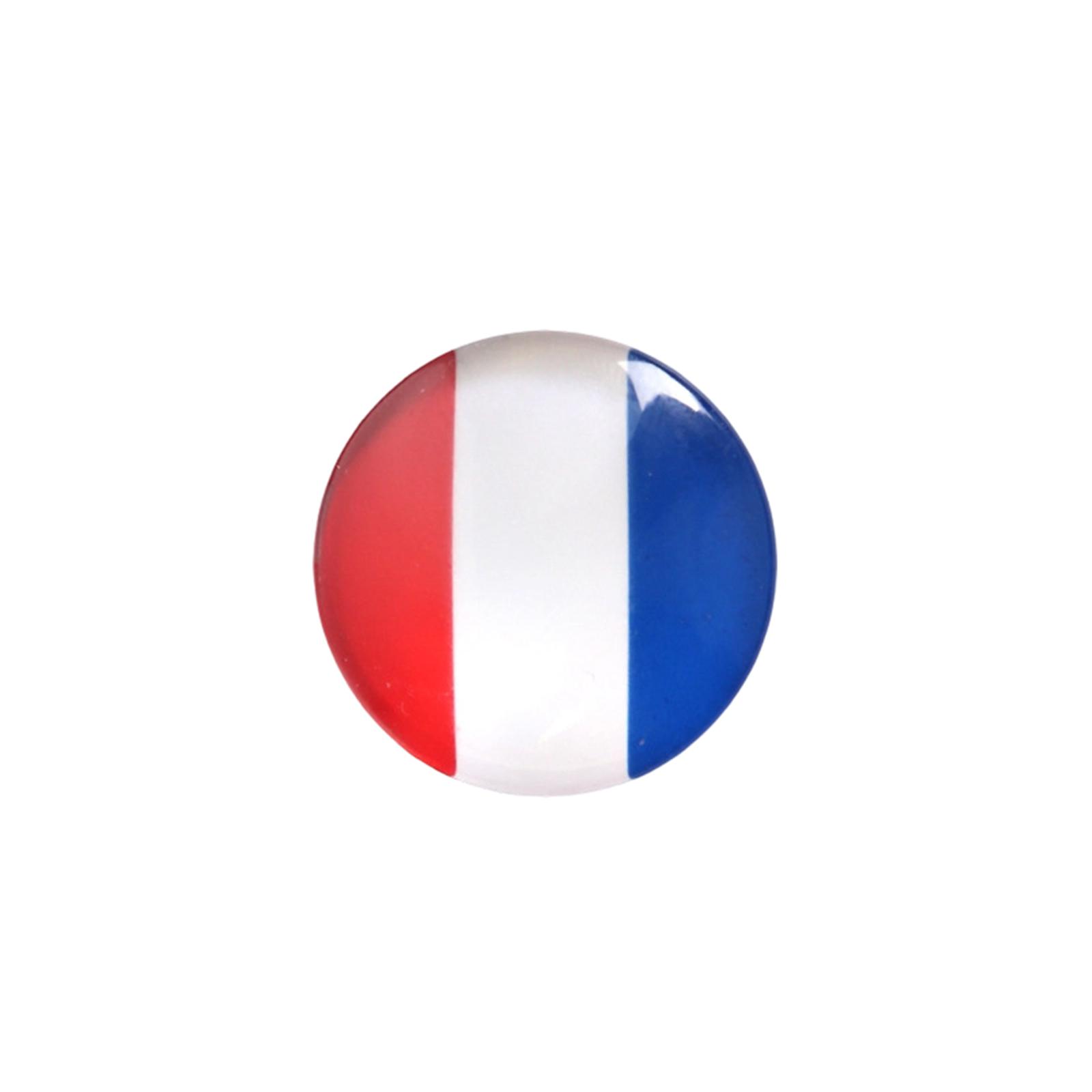 

Crystal Glass Flag Pin Badge 2 5cm Diameter Round National Emblem Lapel Pin Suitable for Events and Collectors One Size