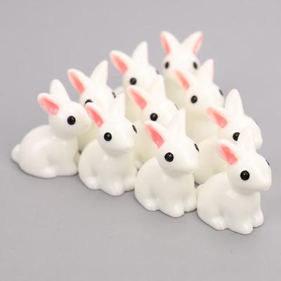 Easter Decoration Miniature Hare Figurine Resin Craft Mini Bunny Garden Ornament