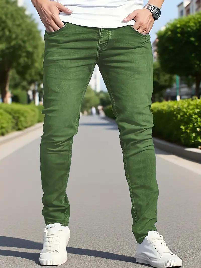 Washed Green Heavy Industry Foot Jeans Men S Trendy Trousers Men XS