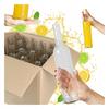 20X Crystal Bottles 500 Ml With Screw Cap + Cardboard Grid Box for Alcohol 0.5L