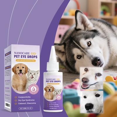 Pet Eye Drops: A Cleaning And Care Drop For Cats And Dog Tear Stains And Secretions. Universal For Pet Cats And Dogs30ml