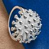 1 Piece of 925 Sterling Silver 5-10 Exquisite Sea Urchin Ring, Women's Charm, Wedding Jewelry, Fashion Gifts and Accessories