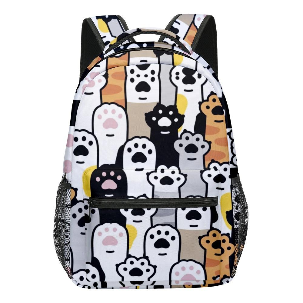 Trendy Kpop Youthful School Bags Unisex Cats Travel Bags 3D Print Oxford Waterproof Notebook Shoulder Backpacks