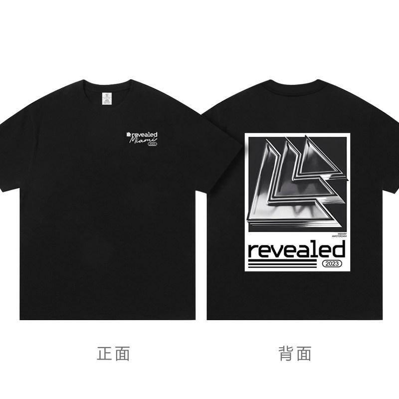 Hardwell Reine Baumwolle Kurzarm Oversized T-Shirt Herren Top 10 DJ Merchandise Elektronisch und Audio Enthüllt Marke Kurzarm L