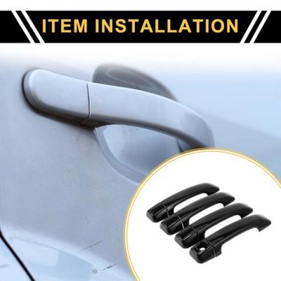 4pcs Car Exterior Door Handle Cover for Toyota Tundra 2007- ABS Black