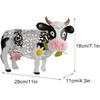 DULRLLY Solar Cow Lights Outdoor Solar Lamp, Resin Cow Figurine with LED Solar Light, Animal Shaped Color Changing Solar Garden Lights for Farm Patio