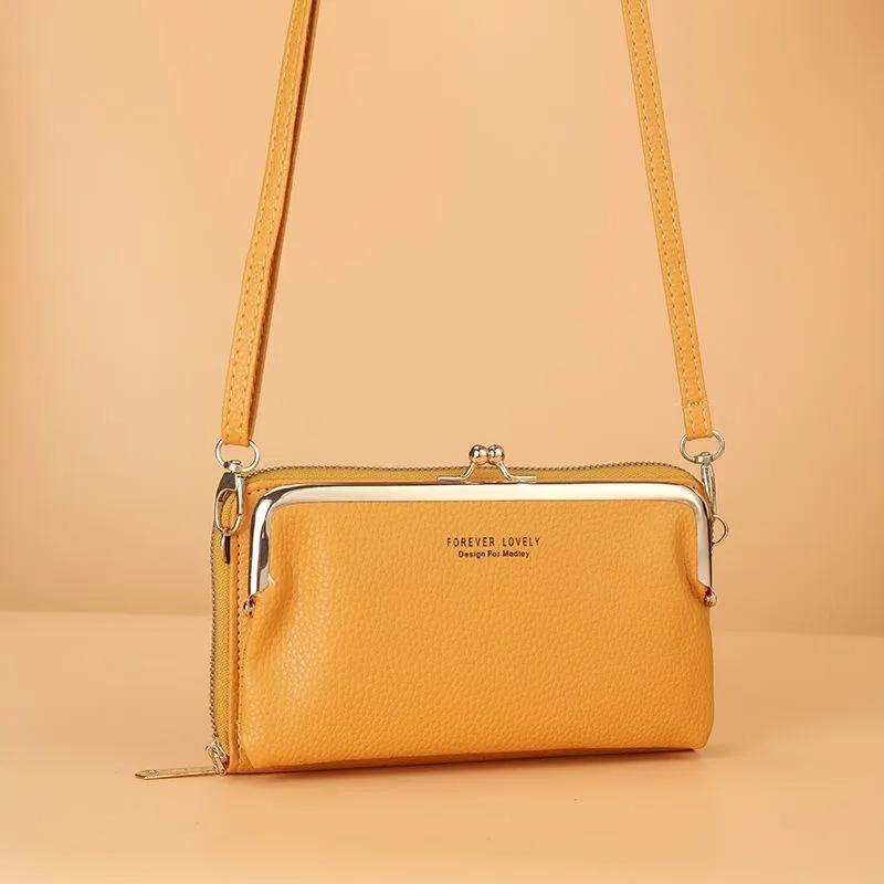 Korean Style Women's Handbag with Multiple Card Slots Large Capacity Casual Shoulder Bag Fashionable New Style Two-way Coin Purse Crossbody Bag.
