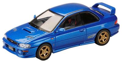 HJ64 Subaru Impreza PURE SPORTS COUPE WRX Type R STi Version Sonic Blue Mica Finished Product HJ641079ABL 1/64 (GC8)