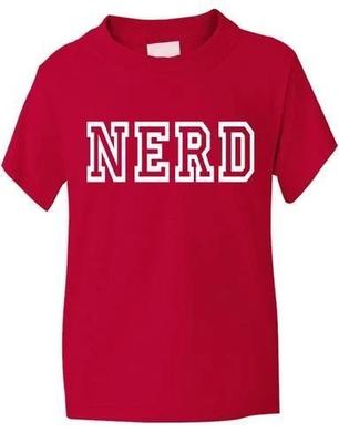 Nerd Funny Kids Girls Boys T-Shirt In 6 Colours Birthday Gift Age 1-13