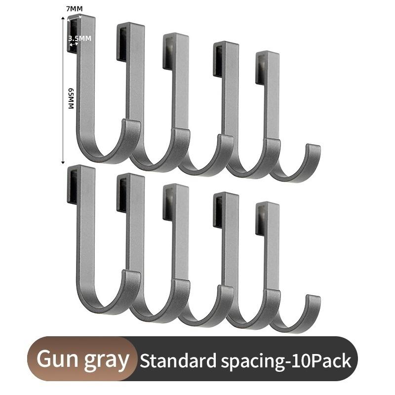 Sliding Aluminum Alloy S Hooks Detachable Hangers for Square Tube Kitchen Bathroom Rack