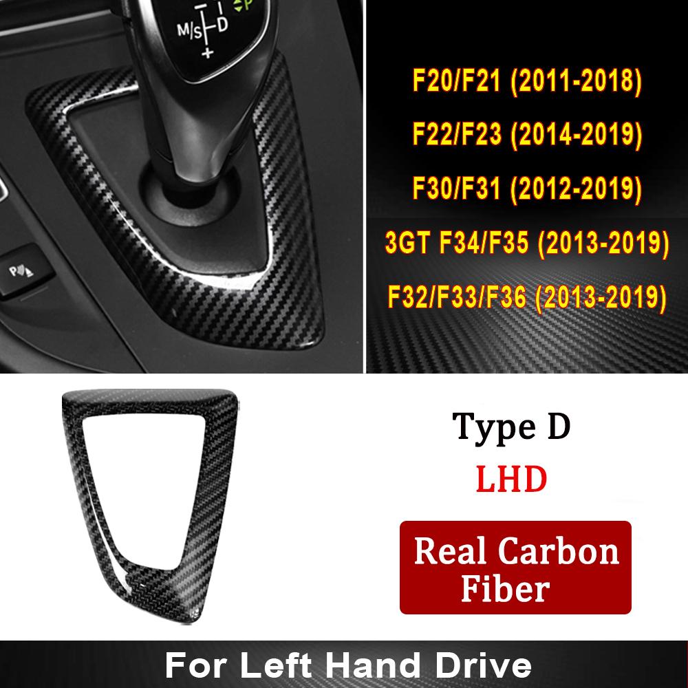 Collier de levier de vitesse en fibre de carbone pour BMW F30 F10 F15 F07 F20 F21 F22 F32 F34 F35 5GT
