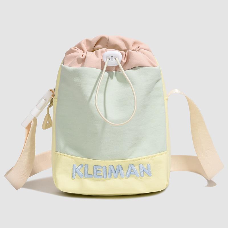 Textured Dopamine Water Cup Bag Female Tide Brand Travel Mountain Climbing Storage Messenger Bag Mountain Outdoor Sports Mobile Phone Bag