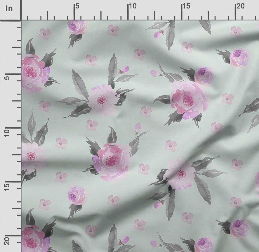 Soimoi Blomster vintagetrykk bomull Cambric Quilting Stoff Selges av The Yard 42 Tommer Bred Middels Vekt Bomullsstoff Syutstyr