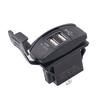 5V 3.1A Dual USB Car Motorcycle Charger Socket Adapter Power Outlet
