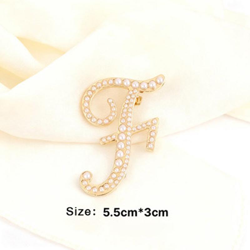 

26 Англійських Літер Перлинні Брошки Шпильки на Лацкан Жіночий Корсаж Розкішні Ювелірні Вироби Подарунки Для Жінок Аксесуари F