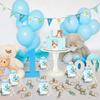 Baby Shower Favors for Kids Footprint Keychains Gifts with Bottle Lollipop Bags Thank You Tags for Baby Shower Party Supplies