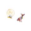 Iron Figurine Decorative Collectible Ornament Sculpture for Bookshelf Office Desk Bedroom Colorful