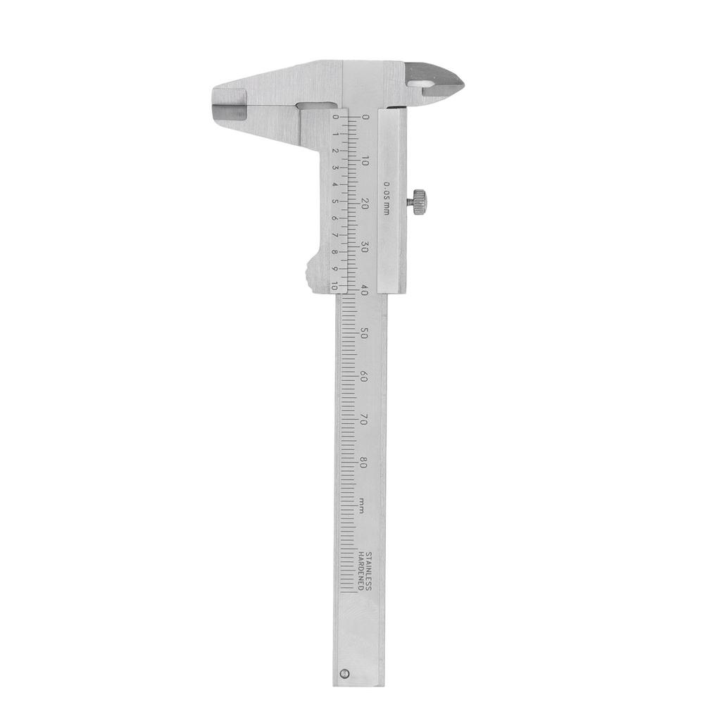Pocket Vernier Caliper Dual Scale Stainless Steel Measuring Tool for Step Depth Diameter 0‑80mm 0.05mm