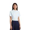 Anta Comfortable Casual Simple Solid Color Moisture Wicking Sports Polo Shirt Women Tops Illusion-Blue 962528116-7