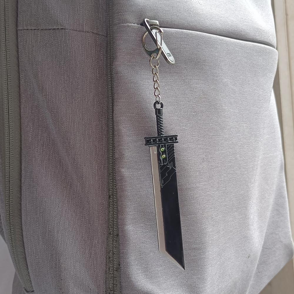 Game Final Fantasy 7 Cloud Buster Sword Keyring Remake Sword Zack Fair Metal Pendant Fans Cosplay Jewelry Gift