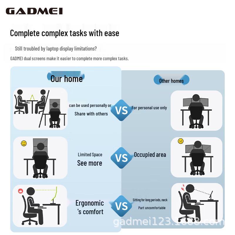 15.6" Portable Dual Monitor with VESA Compatibility