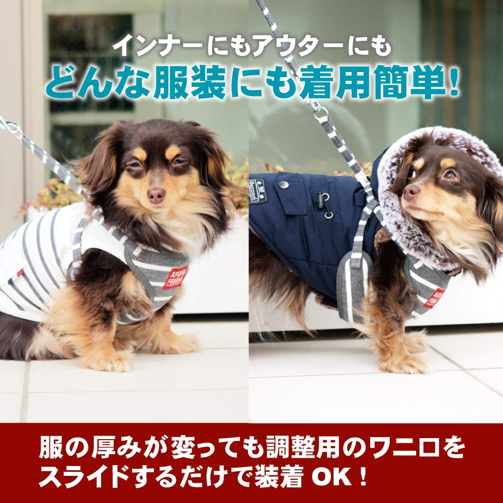 Border Pattern Sort Full Harness Lead Size (Navy, S)