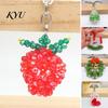 Christmas Beaded Keychain Handmade Keychain, Xmas Tree Wreath Gift Box Bell Decorative Key Ring Santa Keyring, Backpack Hanging Decor for Party Favors