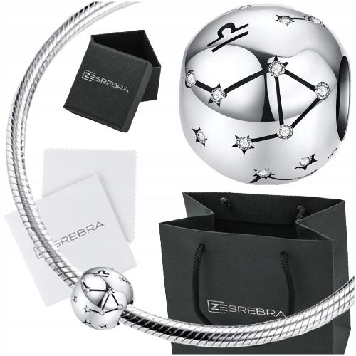 Libra Zodiac Sign Charms Round Bead Charms Pr 925 S925